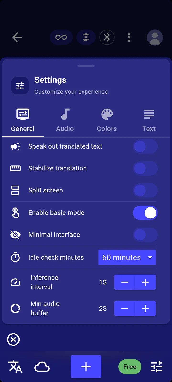 Enable basic mode on the General tab