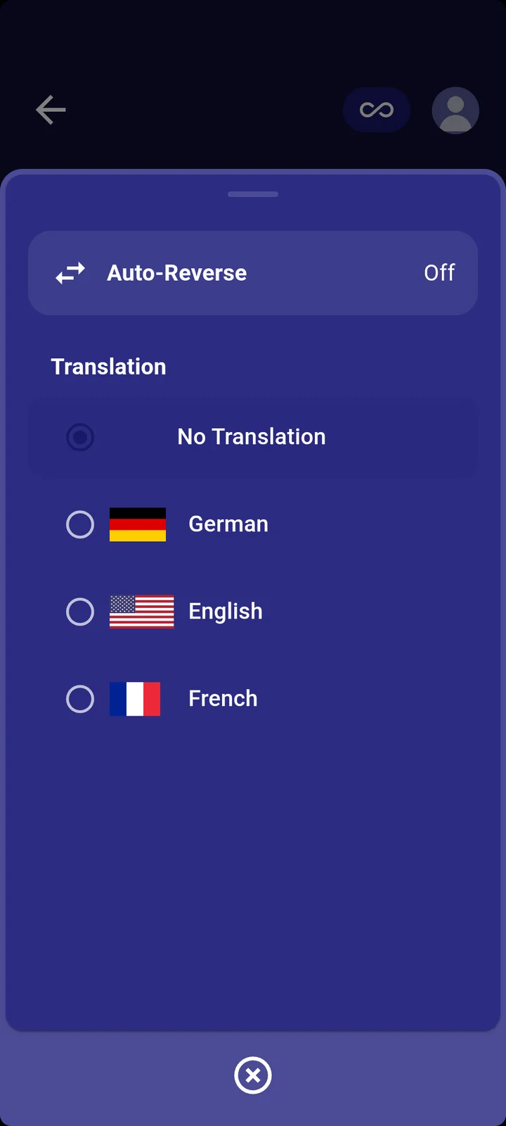 Subtitles Language in basic mode