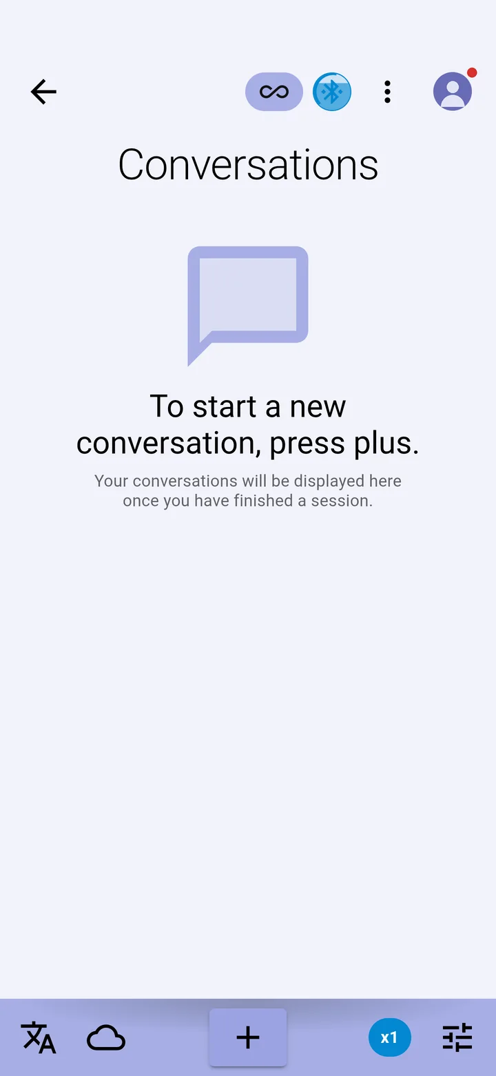 The Conversations list