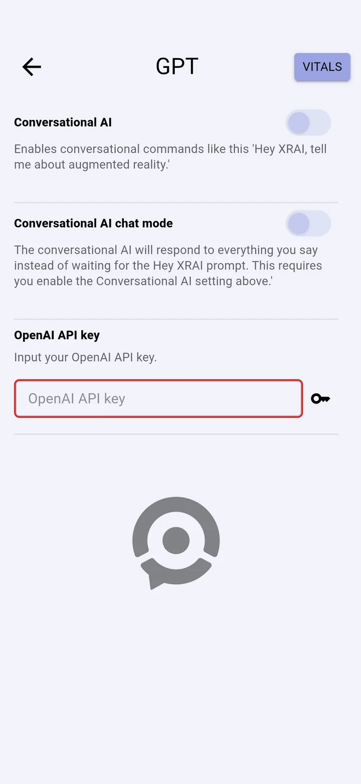 GPT settings: Conversational AI, chat mode and the OpenAI API key