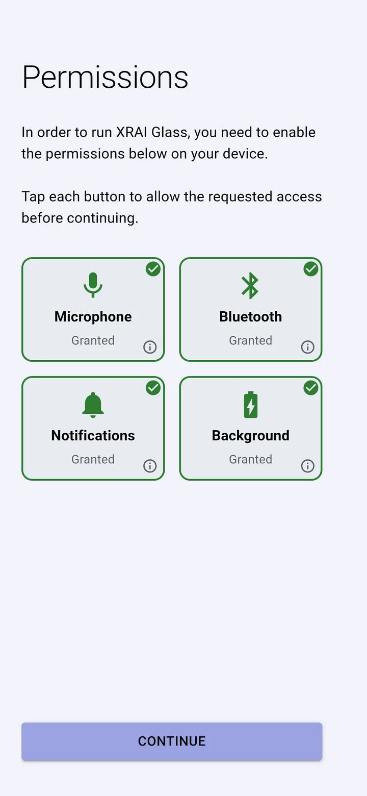 Permissions: Microphone, Bluetooth, Notifications and Background