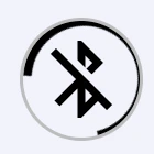 Bluetooth icon with a ring turning round it
