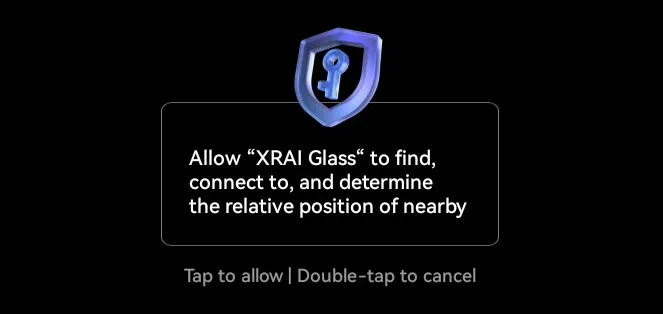 In the glasses: allow XRAI Glass to find nearby devices