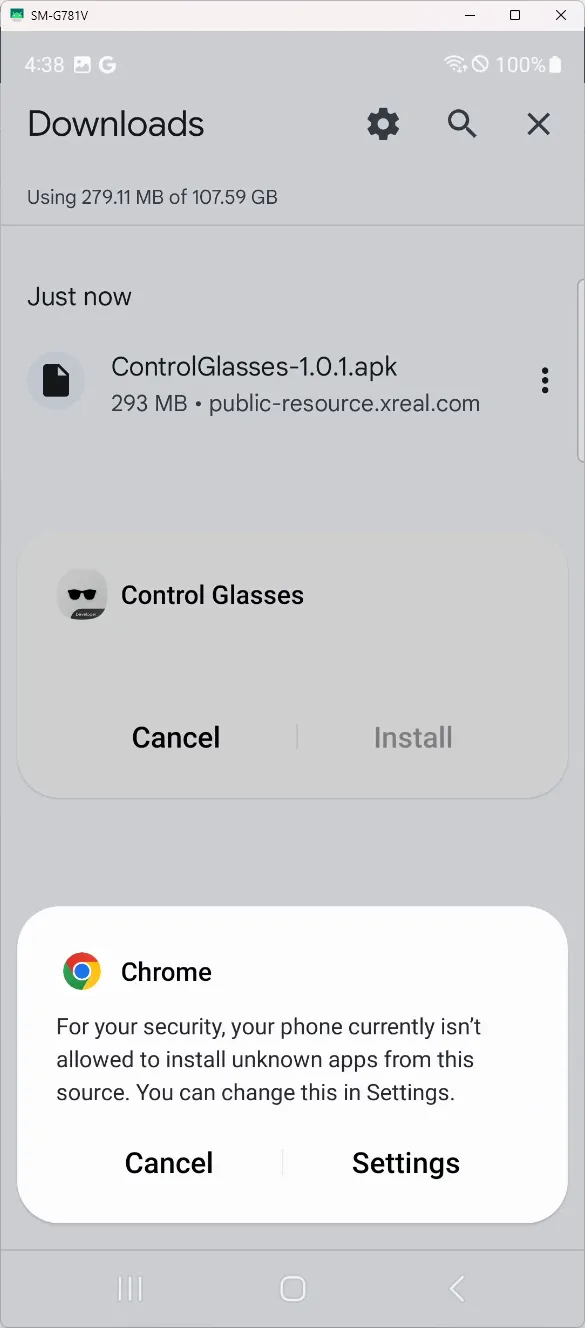 Chrome isn't allowed to install apps: Settings