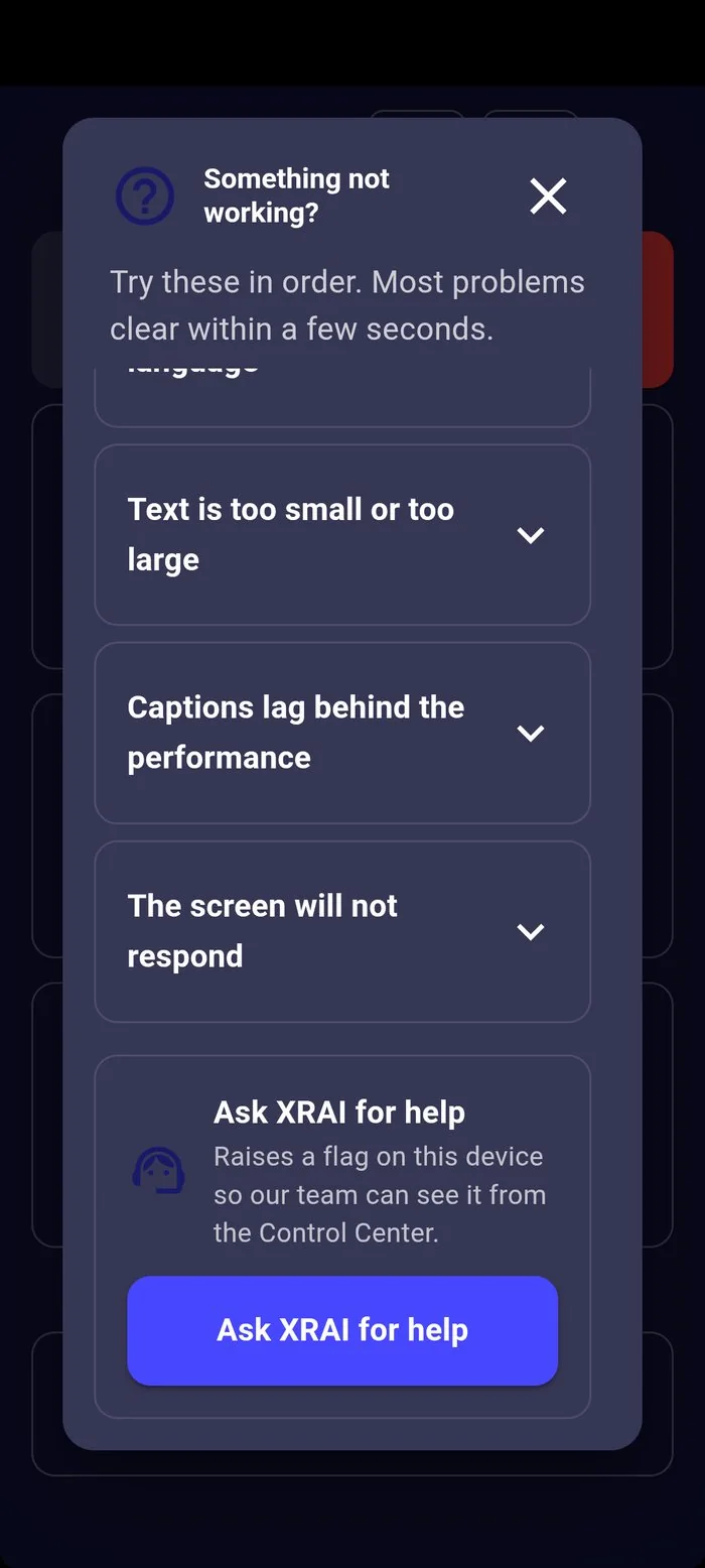 The help list