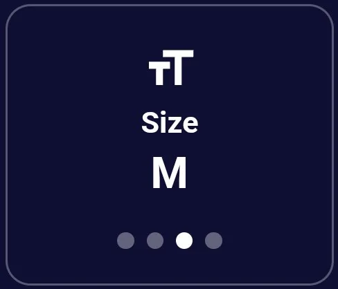 The Size tile at M