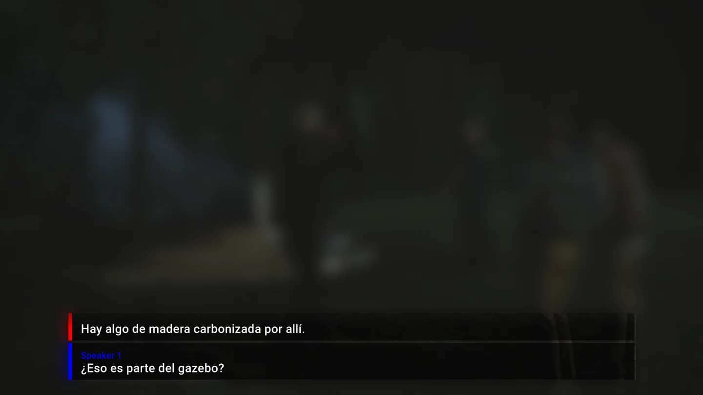 Two lines of captions translated into Spanish at the bottom of a TV programme.